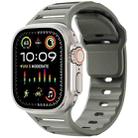 For Apple Watch 46mm / 49mm / 45mm / 44mm Single Nail Dual-Color Multi-hole Silicone Watch Band(Rock Blue) - 1