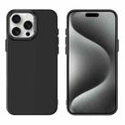 For iPhone 15 Pro Max PC Flocking MagSafe Magnetic Phone Case(Black) - 1