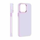 For iPhone 15 Pro PC Flocking MagSafe Magnetic Phone Case(Pink Purple) - 2