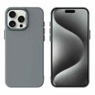 For iPhone 15 Pro PC Flocking MagSafe Magnetic Phone Case(Dark Grey) - 1