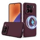 For Xiaomi 15 Pro Shockproof Silicone Magsafe Phone Case(Plum Color) - 1