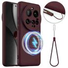 For Xiaomi 15 Ultra Shockproof Silicone Magsafe Phone Case(Plum Color) - 1