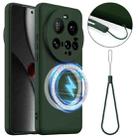 For Xiaomi 15 Ultra Shockproof Silicone Magsafe Phone Case(Dark Green) - 1