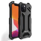 For iPhone 12 Pro Max R-JUST Shockproof Armor Metal Protective Case(Black) - 1