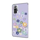 For Redmi Note 10 Pro 4G Fresh Painted Leather Phone Case(Purple Floral) - 3