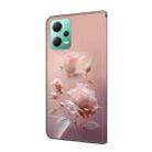 For Redmi Note 12 5G Global Fresh Painted Leather Phone Case(Ceramic Flowers) - 3