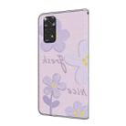 For Redmi Note 11 / 11S Fresh Painted Leather Phone Case(Dark Purple Flowers) - 3