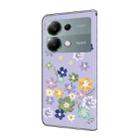 For Redmi Note 13 Pro 4G Fresh Painted Leather Phone Case(Purple Floral) - 3