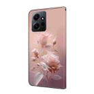 For Redmi Note 12 4G Global Fresh Painted Leather Phone Case(Ceramic Flowers) - 3