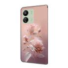 For Redmi 14C 4G Fresh Painted Leather Phone Case(Ceramic Flowers) - 3
