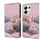 For Redmi Note 13 4G Fresh Painted Leather Phone Case(Garden) - 1
