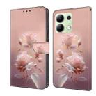 For Redmi Note 13 4G Fresh Painted Leather Phone Case(Ceramic Flowers) - 1