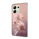 For Redmi Note 13 4G Fresh Painted Leather Phone Case(Ceramic Flowers) - 3