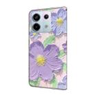 For Redmi Note 13 Pro 5G Fresh Painted Leather Phone Case(Oil Painting Purple Flowers) - 3