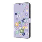 For Redmi Note 13 Pro 5G Fresh Painted Leather Phone Case(Purple Floral) - 2