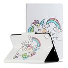 For Samsung Galaxy Tab S6 Lite / P610 Painted Pattern Horizontal Flip Leather Case with Holder(Sideways Unicorn) - 1