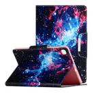 For Samsung Galaxy Tab S6 Lite / P610 Painted Pattern Horizontal Flip Leather Case with Holder(Starry Sky) - 1