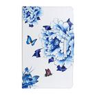 For Samsung Galaxy Tab S6 Lite / P610 Painted Pattern Horizontal Flip Leather Case with Holder(Blue and White Porcelain Butterfly) - 2