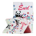 For Samsung Galaxy Tab S6 Lite / P610 Painted Pattern Horizontal Flip Leather Case with Holder(Panda) - 1