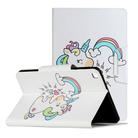 For Samsung Galaxy Tab A 8.0 (2019) / T290 Painted Pattern Horizontal Flip Leather Case with Holder(Sideways Unicorn) - 1