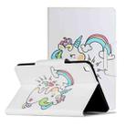 For Samsung Galaxy Tab A 8.0 (2019) / T290 Painted Pattern Horizontal Flip Leather Case with Holder(Sideways Unicorn) - 1