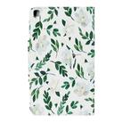For Samsung Galaxy Tab A 8.0 (2019) / T290 Painted Pattern Horizontal Flip Leather Case with Holder(White Flower Leaves) - 3