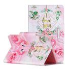 For Samsung Galaxy Tab A 8.4 (2020) / T307 Painted Pattern Horizontal Flip Leather Case with Holder(Leaves Flamingo) - 1