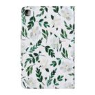 For Samsung Galaxy Tab A 8.4 (2020) / T307 Painted Pattern Horizontal Flip Leather Case with Holder(White Flower Leaves) - 3