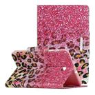 For Samsung Galaxy Tab A 8.0 (2018) / T387 Painted Pattern Horizontal Flip Leather Case with Holder(Leopard Powder Sand) - 1