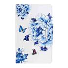 For Samsung Galaxy Tab A 8.0 (2018) / T387 Painted Pattern Horizontal Flip Leather Case with Holder(Blue and White Porcelain Butterfly) - 2