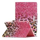 For Samsung Galaxy Tab A 10.1 (2019) / T510 / T515 Painted Pattern Horizontal Flip Leather Case with Holder(Leopard Powder Sand) - 1