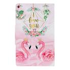 For Samsung Galaxy Tab A 10.1 (2019) / T510 / T515 Painted Pattern Horizontal Flip Leather Case with Holder(Leaves Flamingo) - 2