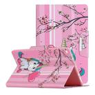 For Samsung Galaxy Tab A 10.1 (2019) / T510 / T515 Painted Pattern Horizontal Flip Leather Case with Holder(Sakura Unicorn) - 1