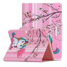 For Samsung Galaxy Tab 4 10.1 / T530 Painted Pattern Horizontal Flip Leather Case with Holder(Sakura Unicorn) - 1