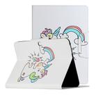 For Samsung Galaxy Tab 4 10.1 / T530 Painted Pattern Horizontal Flip Leather Case with Holder(Sideways Unicorn) - 1