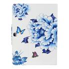 For Samsung Galaxy Tab 4 10.1 / T530 Painted Pattern Horizontal Flip Leather Case with Holder(Blue and White Porcelain Butterfly) - 3