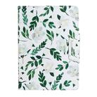 For Samsung Galaxy Tab 4 10.1 / T530 Painted Pattern Horizontal Flip Leather Case with Holder(White Flower Leaves) - 2