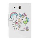 For Samsung Galaxy Tab E 9.6 / T560 Painted Pattern Horizontal Flip Leather Case with Holder(Sideways Unicorn) - 3