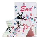 For Samsung Galaxy Tab E 9.6 / T560 Painted Pattern Horizontal Flip Leather Case with Holder(Panda) - 1