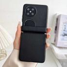 For Huawei P50 Pocket / Pocket 2 Integrated Magnetic Axis Solid Color Leather Texture Phone Case(Black) - 2