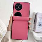 For Huawei P50 Pocket / Pocket 2 Integrated Magnetic Axis Solid Color Leather Texture Phone Case(Rose Red) - 2