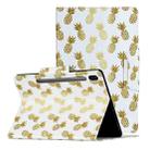 For Samsung Galaxy Tab S6 / T860 Painted Pattern Horizontal Flip Leather Case with Holder(Pineapple) - 1