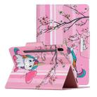 For Samsung Galaxy Tab S6 / T860 Painted Pattern Horizontal Flip Leather Case with Holder(Sakura Unicorn) - 1