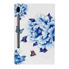 For Samsung Galaxy Tab S6 / T860 Painted Pattern Horizontal Flip Leather Case with Holder(Blue and White Porcelain Butterfly) - 3