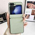 For Samsung Galaxy Z Flip6 Integrated Magnetic Axis Solid Color Leather Texture Phone Case(Green) - 2