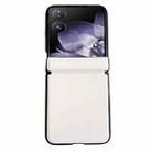 For Xiaomi Mix Flip Integrated Magnetic Axis Solid Color Leather Texture Phone Case(White) - 1
