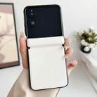 For Xiaomi Mix Flip Integrated Magnetic Axis Solid Color Leather Texture Phone Case(White) - 2