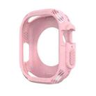 For Apple Watch 41mm Three-proof TPU Carbon Fiber Protective Case(Pink) - 1