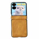 For Xiaomi Mix Flip Integrated Magnetic Axis Crazy Horse Texture Phone Case(Yellow) - 1