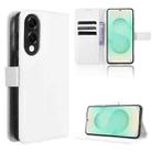 For Samsung Galaxy S25 Edge 5G Diamond Texture Leather Phone Case(White) - 1